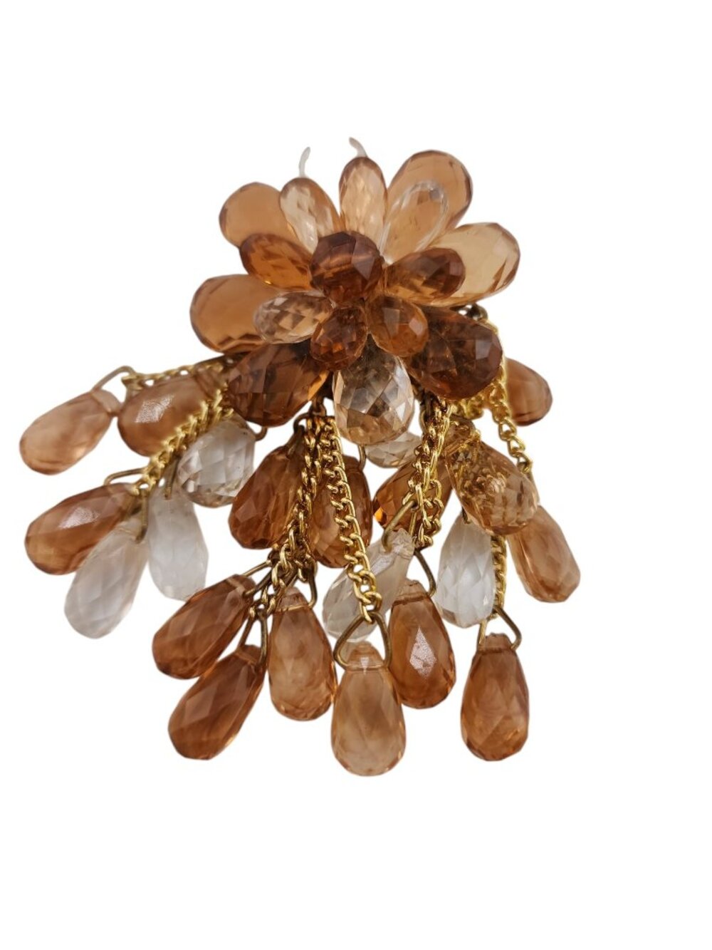 Vintage West Germany Dangling Acrylic Brooch (A5749)
